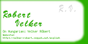 robert velker business card